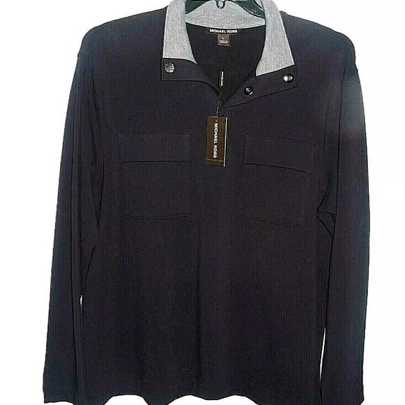 Michael Kors men's Black Shirt Knit Top Sweater L - Picture 8 of 8